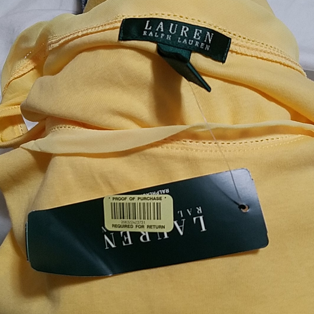 Ralph Lauren Yellow Knit Sleeveless Top sz XL NEW - Picture 7 of 11